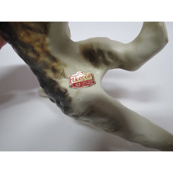 Vintage Ceramic Ucagco Japan Wire Fox Terrier Dog Figurine - Picture 7 of 7